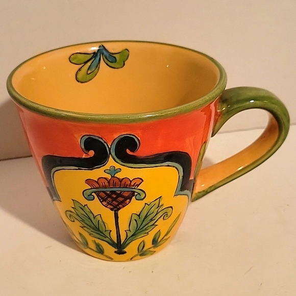 Talavera LARGE POTTERY MEXICAN ART MUG - Picture 3 of 5